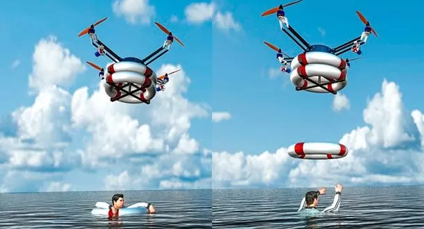 Drones para socorrer a bañistas en peligro