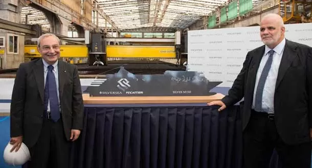 El lujoso Silver Muse de Silversea empieza a nacer en Fincantieri