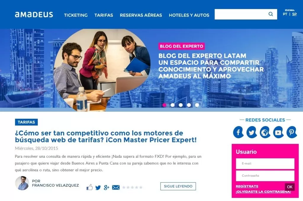 AMADEUS LANZA EL BLOG DEL EXPERTO LATINOAMERICA