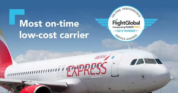 Iberia e Iberia Express, de nuevo las más puntuales del mundo