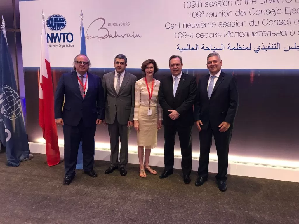 Miguel Mirones, presidente de los Miembros Afiliados de la Organización Mundial de Turismo y del ICTE, participa en el Consejo Ejecutivo de la OMT en Bahrein