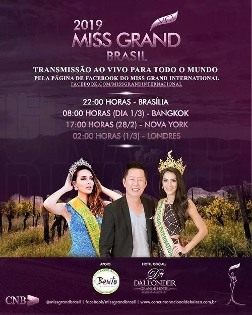 Miss Grand Brasil 2019: Tudo o que você precisa saber sobre o concurso que tem inicio no dia 24