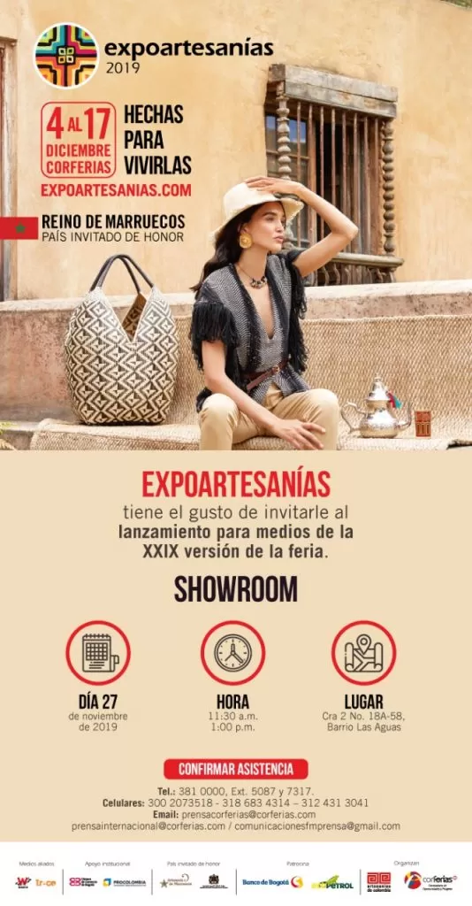 El Reino de Marruecos, invitado de  honor a Expoartesanías 2019