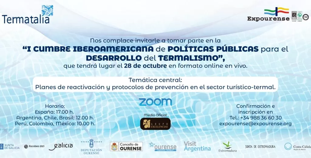 Termatalia organiza la 1ª Cumbre Iberoamericana de Políticas Públicas para el desarrollo del Termalismo