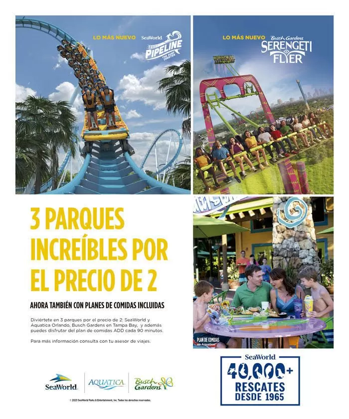 3 PARQUES INCREIBLES POR EL PRECIO DE 2