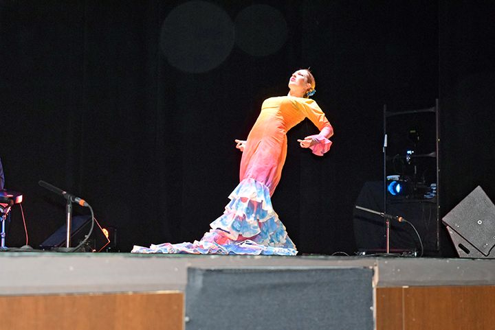 El bailaor y concertista de Castañuelas Reyes León protagonizó una gala benéfica en el Centro Cartuja de Sevilla