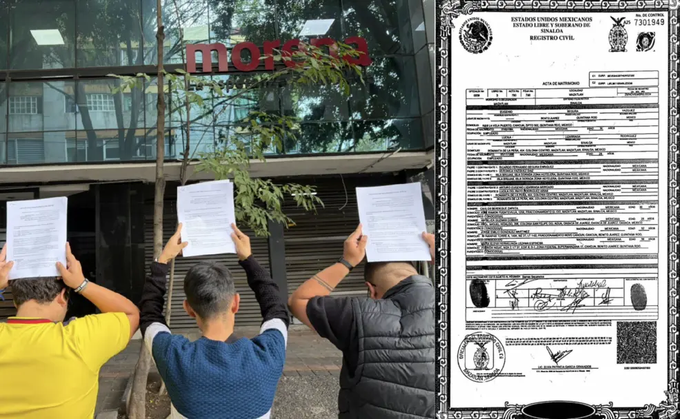 Exhiben a Mara Lezama y al Niño Verde como testigos de boda