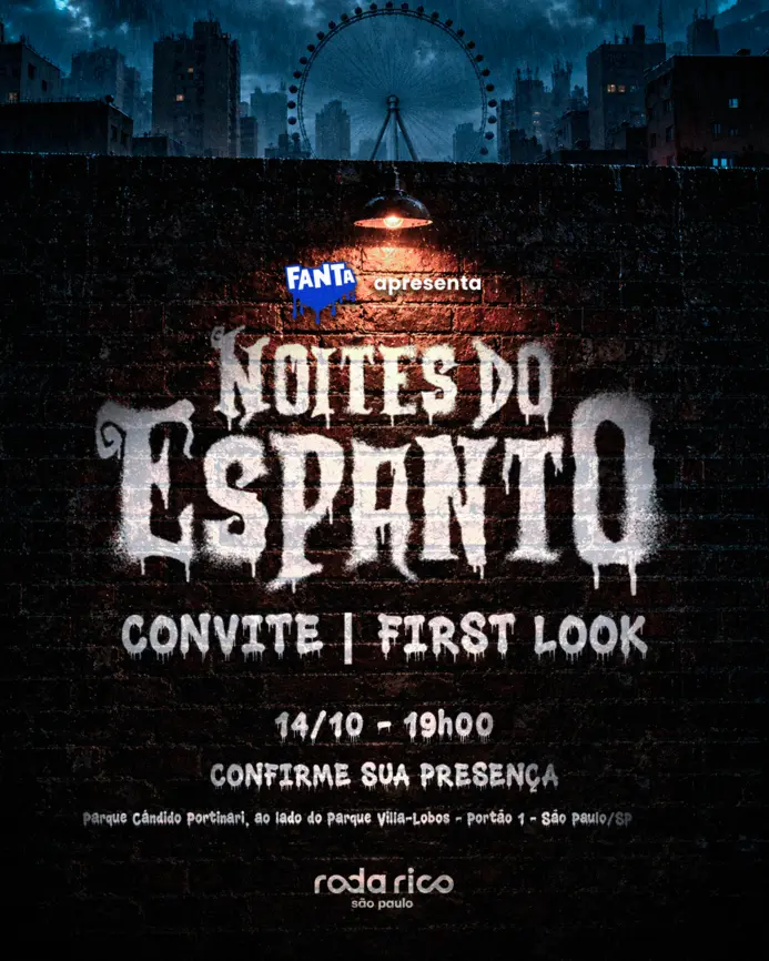 Roda Rico transforma roda-gigante em cenário de Halloween para o evento Noites do Espanto